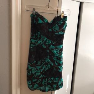 Strapless mini dress